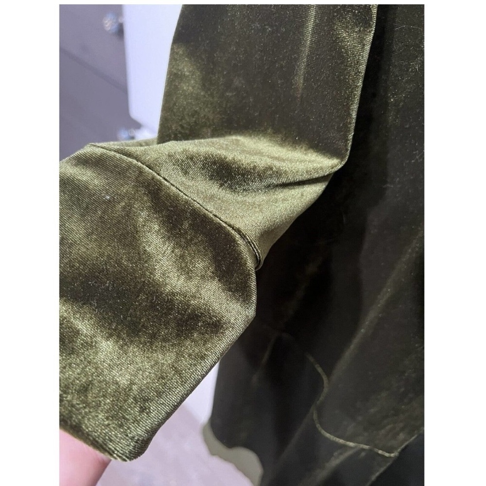 R. VIVIMOS Green Velvet
Layered Chiffon Long open front
Cocktail Jacket M Boho,S - Picture 11 of 12